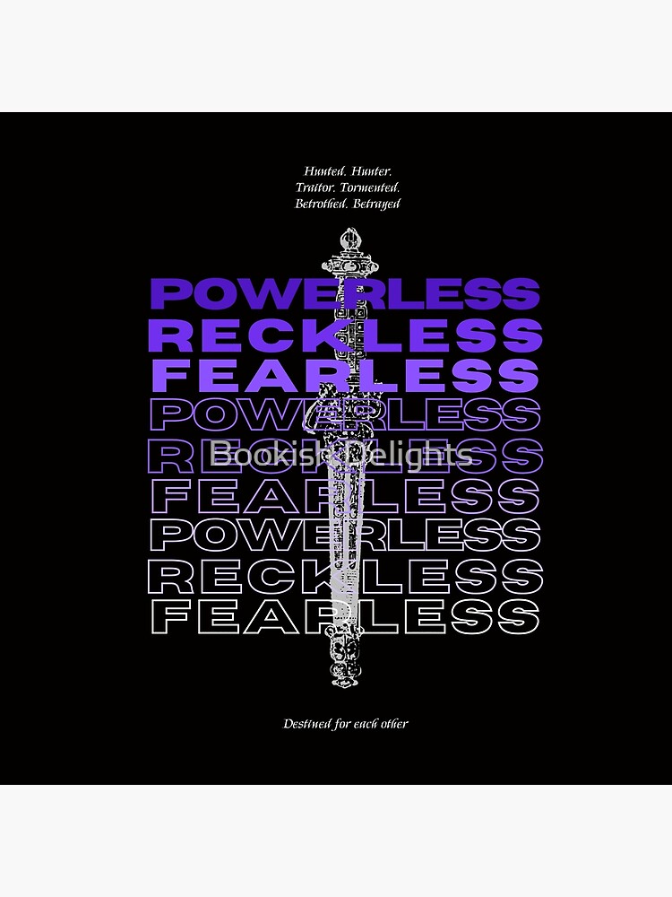 Powerless “reckless Fearless” Minimal Throw Pillow - Image 2