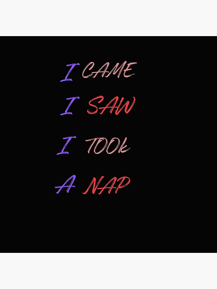 Powerless Quote “i Saw I Came I Took A Nap” Throw Pillow - Image 2