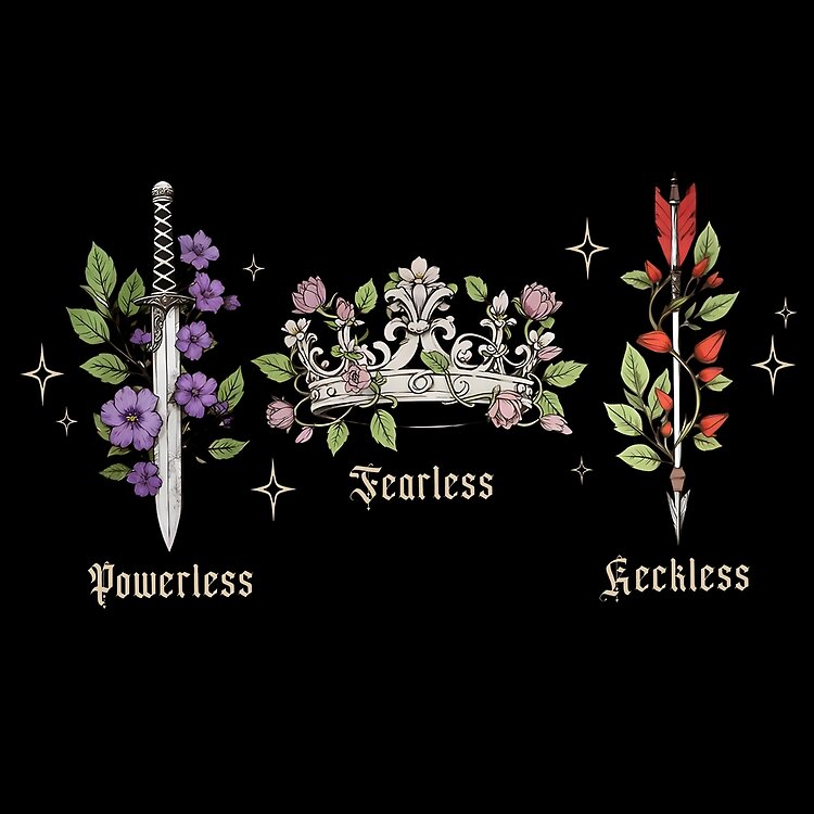 Powerless “fearless Reckless” Bookish Tote Bag - Image 2