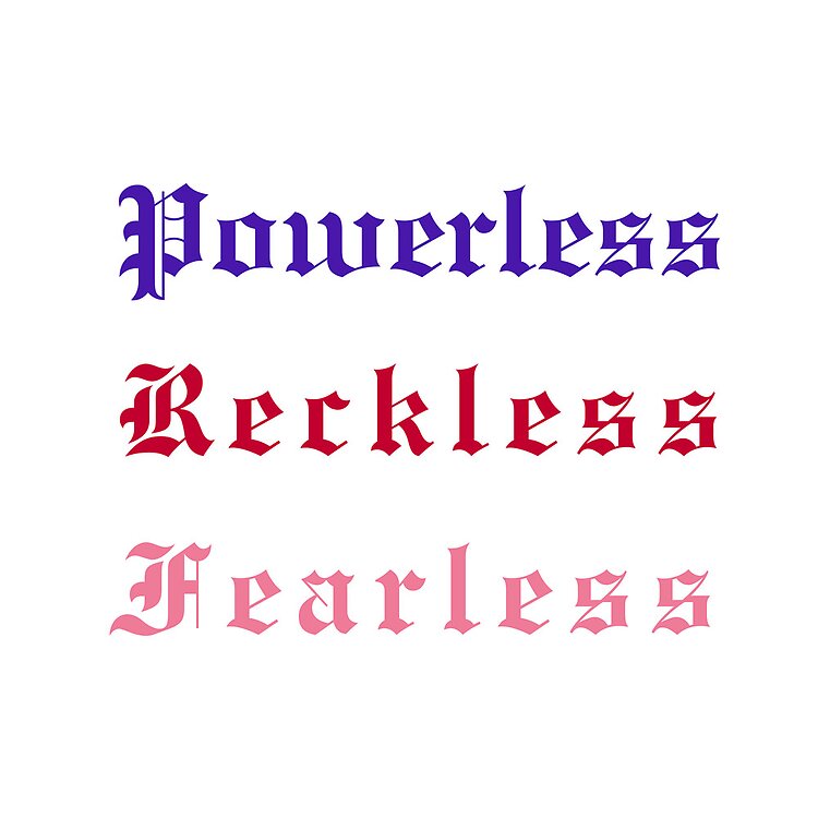 Powerless “reckless & Fearless” Quote Tote Bag - Image 2