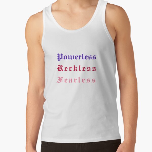 Powerless “reckless & Fearless” Quote Tank Top - Image 2
