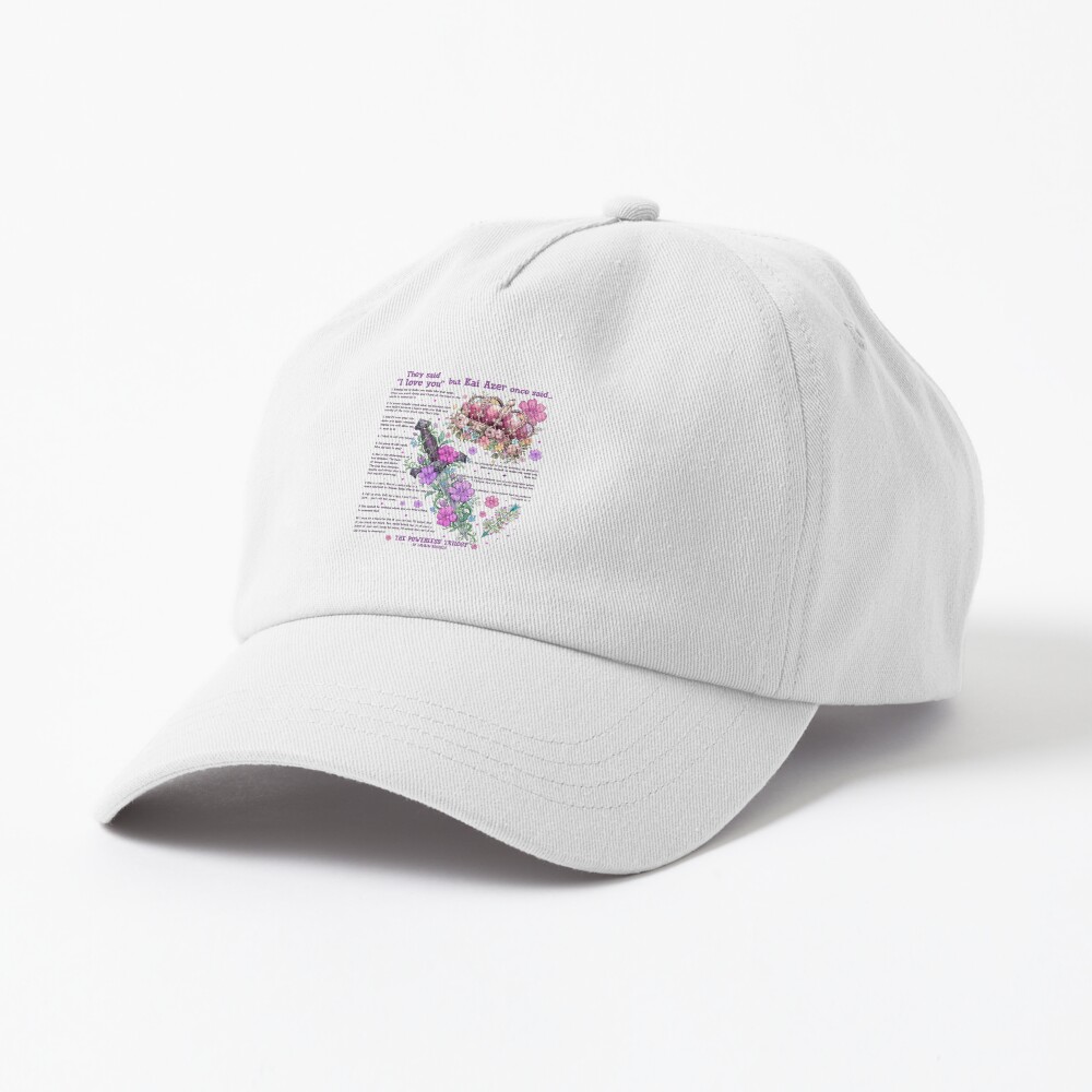 Kai Azer Romantic Quote Powerless Bucket Hat Hat