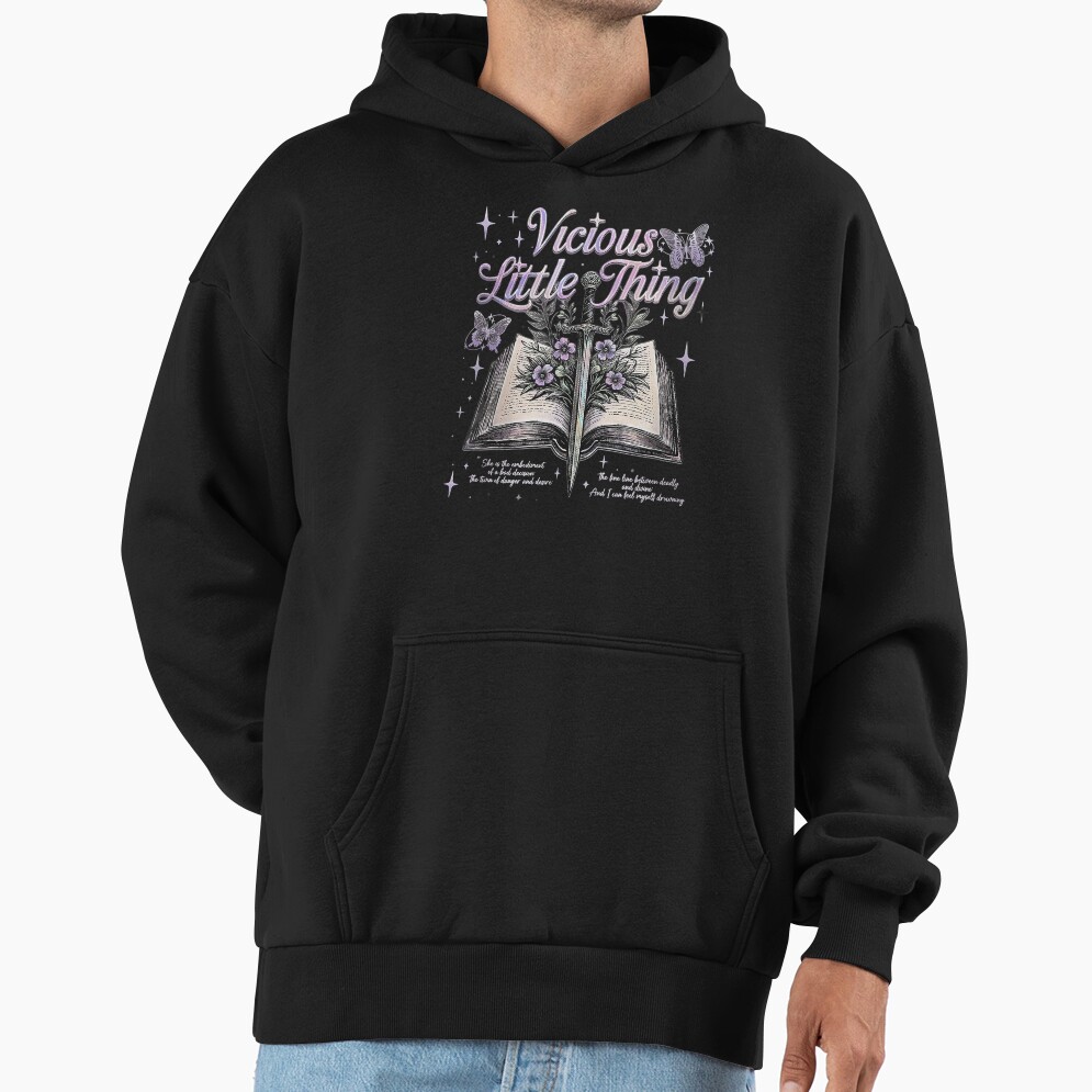 Powerless “vicious Little Thing” Quote Hoodie - Image 3