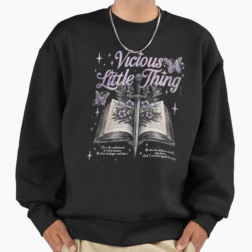 Powerless “vicious Little Thing” Quote Sweatshirt - Image 3