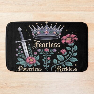 Powerless “fearless Reckless” Aesthetic Bath Mat