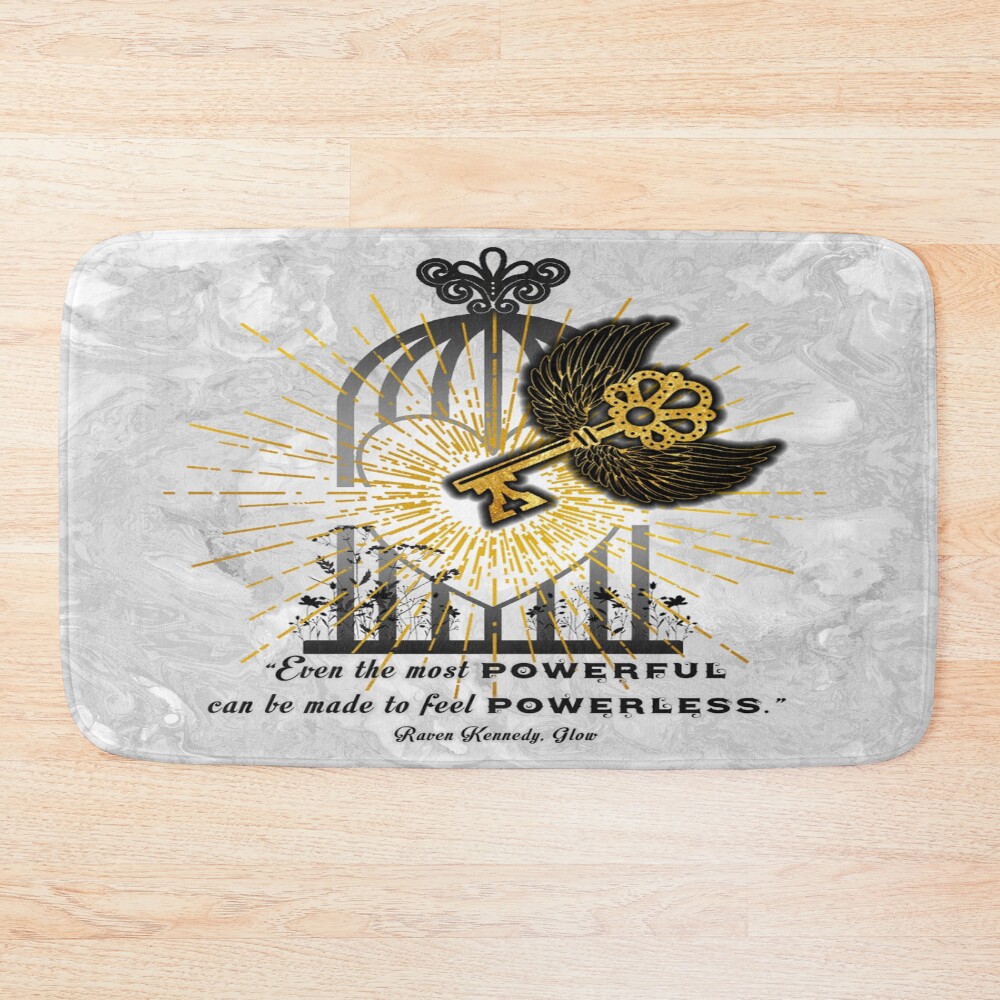 Powerful & Powerless Quote Bath Mat