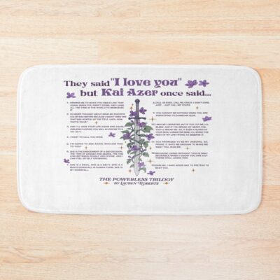 Bookish “i Love You” Reader Bath Mat