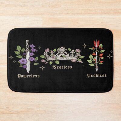 Powerless “fearless Reckless” Bookish Bath Mat