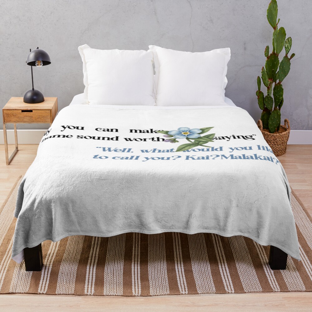 Powerless Minimalist Quote Throw Blanket