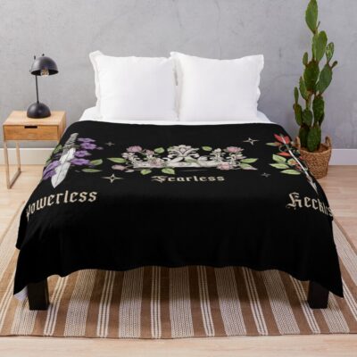 Powerless “fearless Reckless” Bookish Throw Blanket