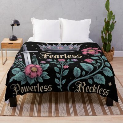 Powerless “fearless Reckless” Aesthetic Throw Blanket
