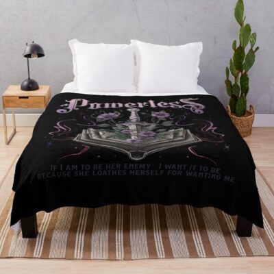 Fantasy Book Quote Aesthetic Throw Blanket