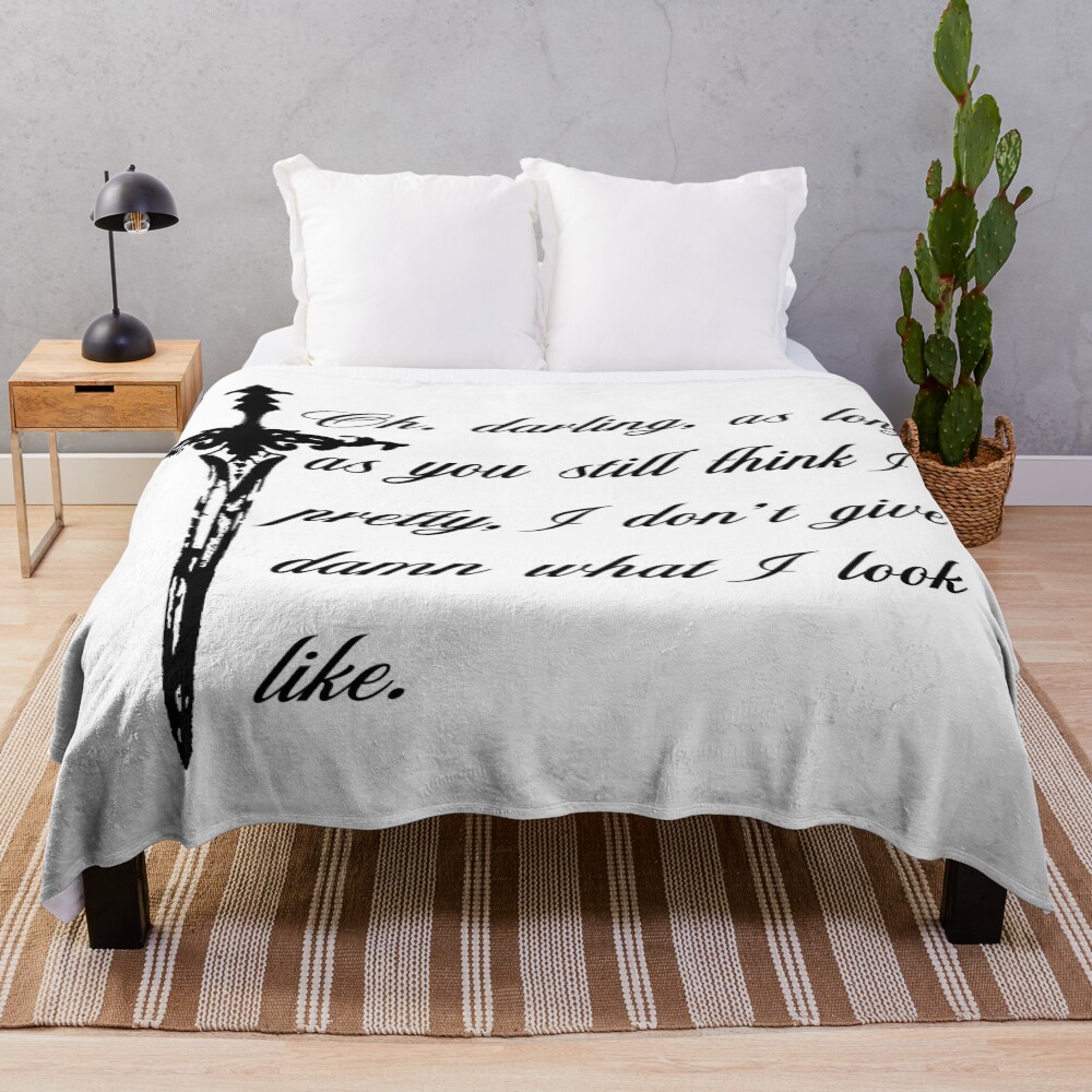 Kai Azer Powerless Quote Minimal Throw Blanket