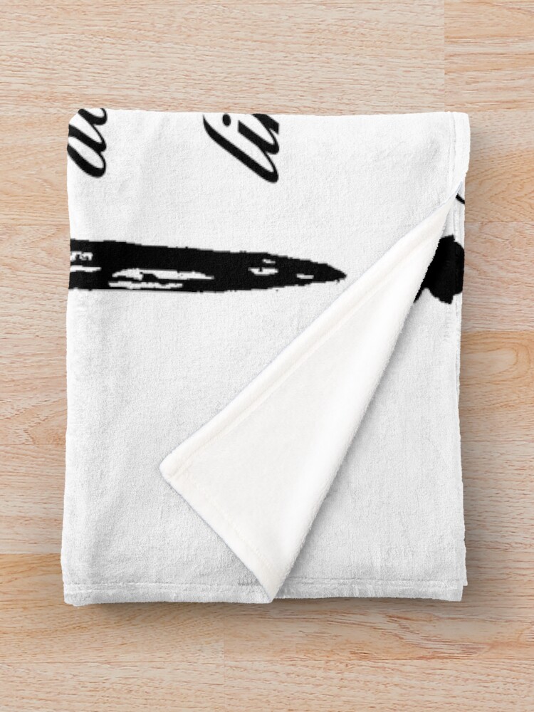 Kai Azer Powerless Quote Minimal Throw Blanket - Image 2