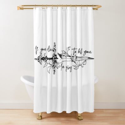 Powerless Aesthetic Quote Shower Curtain