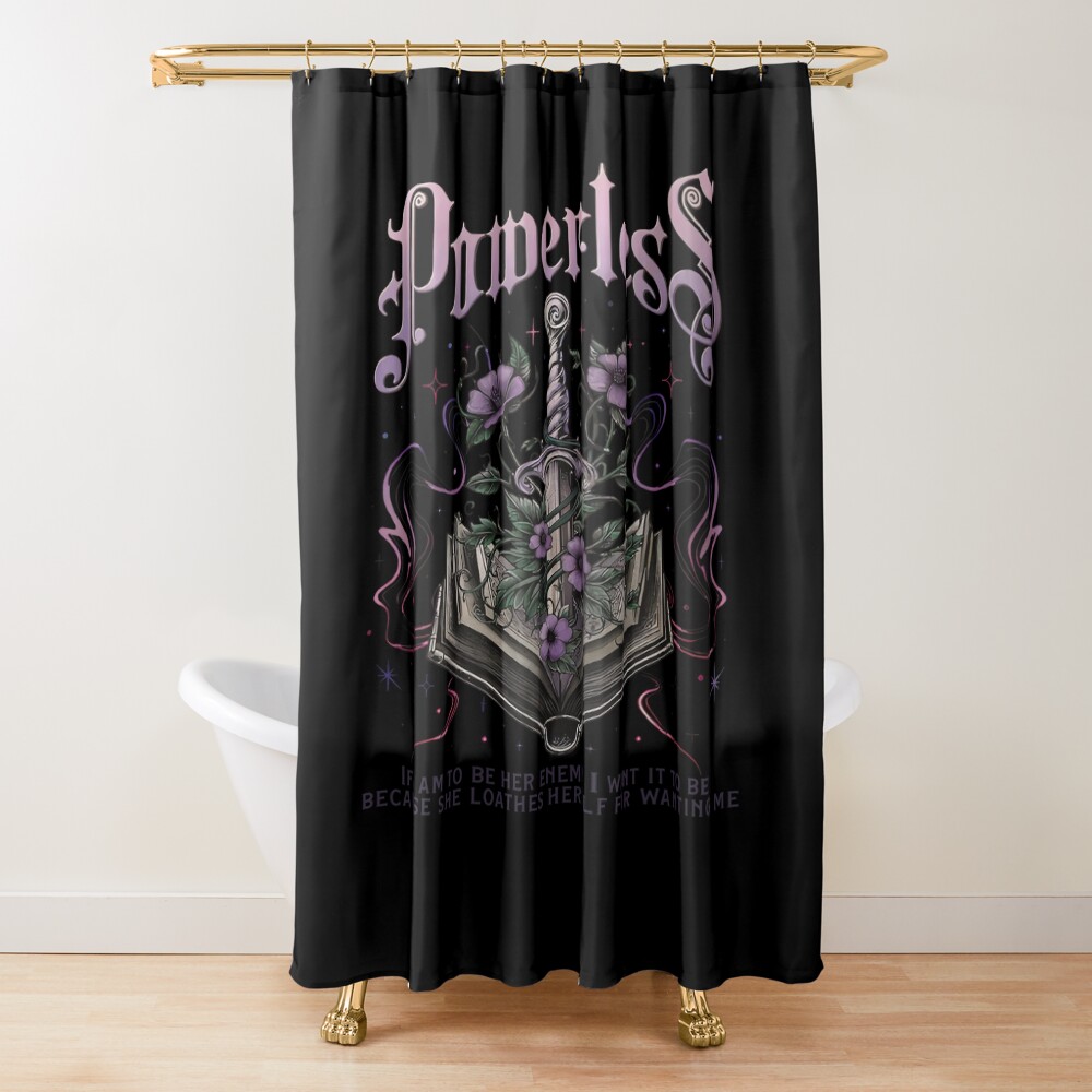 Fantasy Book Quote Aesthetic Shower Curtain