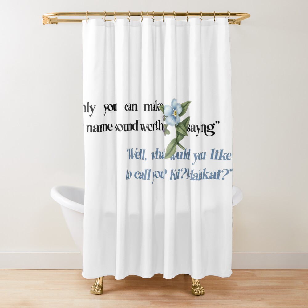 Powerless Minimalist Quote Shower Curtain