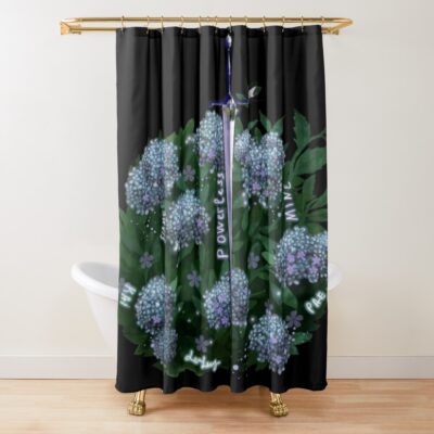 Powerless Book Inspired Minimal Shower Curtain