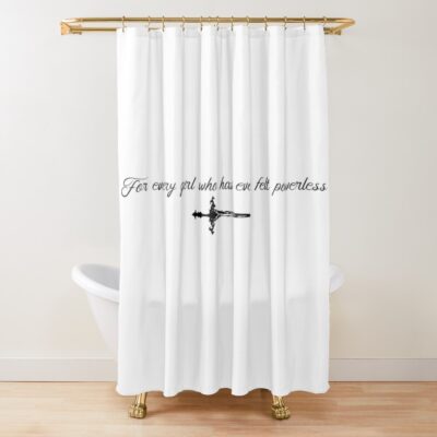 Powerless Book Dedication Quote Shower Curtain