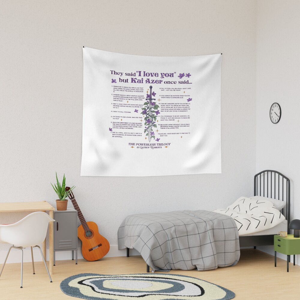 Bookish “i Love You” Reader Tapestry