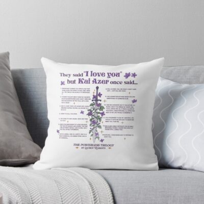 Bookish “i Love You” Reader Throw Pillow