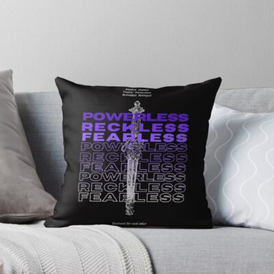 Powerless “reckless Fearless” Minimal Throw Pillow