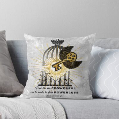 Powerful & Powerless Quote Throw Pillow